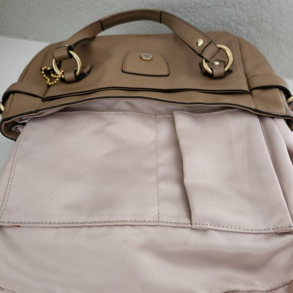Euc Coach Campbell  All Tan Leather Satchel Handbag Purse - Picture 14 of 16